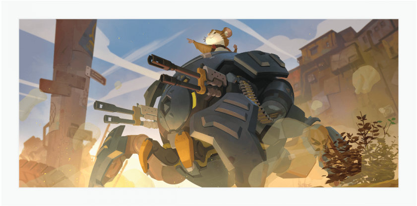 Overwatch Wrecking Ball Limited Edition Art Print - Overwatch Wrecking Ball (900x900), Png Download