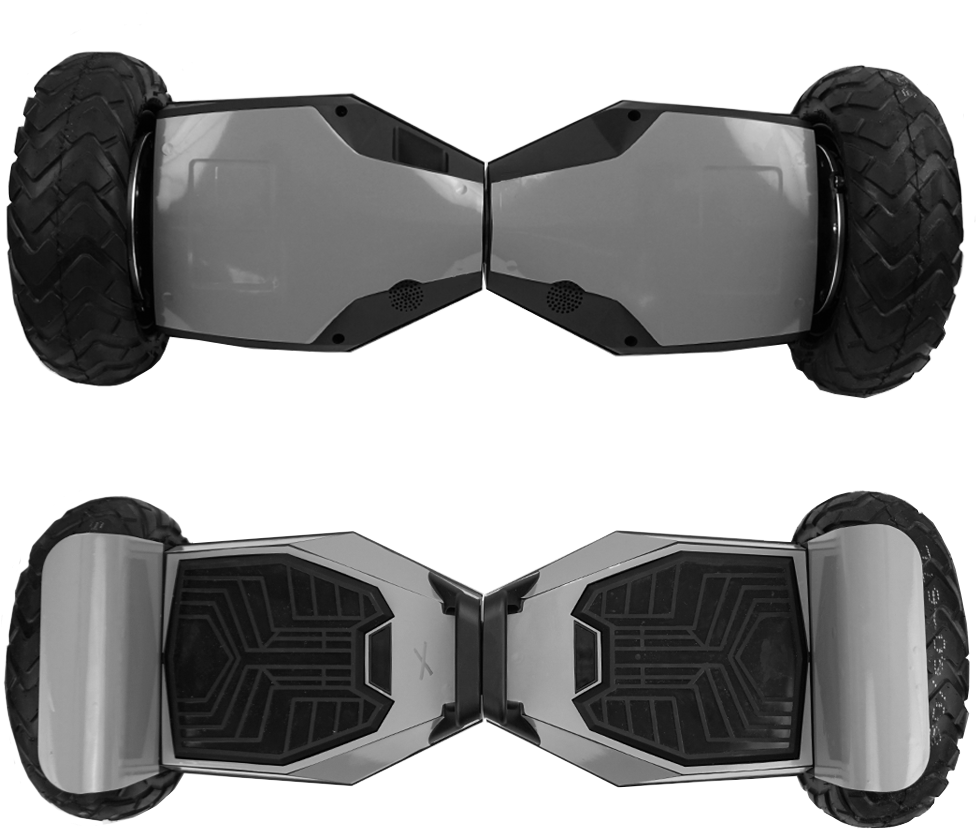 Swagtron T6 Off-road Hoverboard - Grey (1000x1000), Png Download
