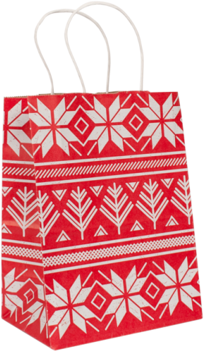 Alpine Sweater Medium Shopper - Christmas Shopping Bag (540x676), Png Download