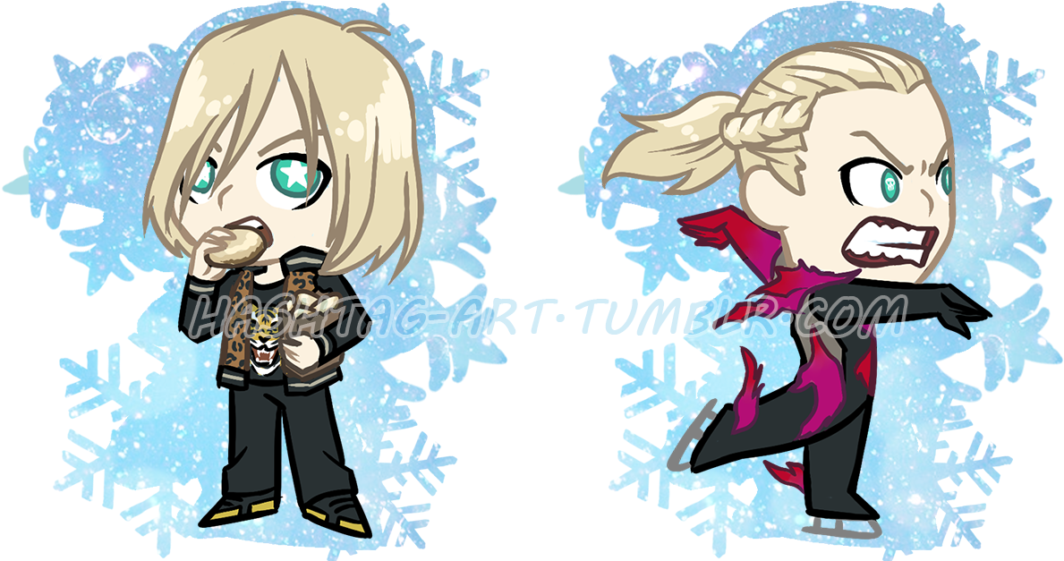 Yuri On Ice Charms - Cartoon (1280x640), Png Download