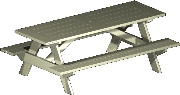 Picnic Table (600x600), Png Download