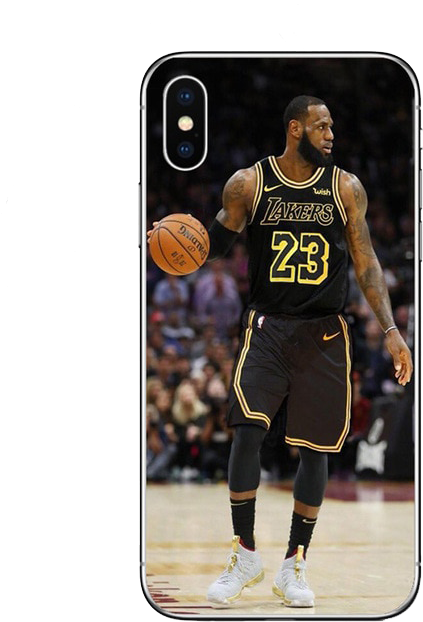Coque Pour Iphone De Lebron James Balle En Main Avec - Fond D Écran Lebron James Lakers (640x640), Png Download