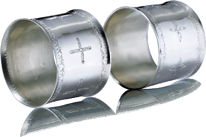 Napkin Ring Silverware - Silver (1024x1024), Png Download