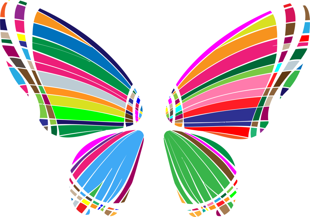 Butterfly Insect Silhouette Line Art Rgb Color Model - Butterfly (1071x750), Png Download