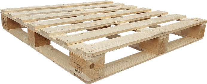 Second Hand Block Pallet Perimeter Base - Pallets (770x650), Png Download