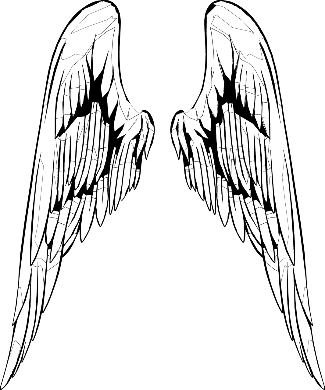 Wings,wing,inside - Sketch (1066x1280), Png Download
