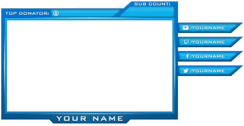 Webcam Border Png - Facecam Border Template Png (1200x675), Png Download