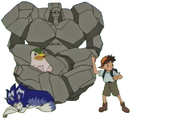 Golemrendermrbambu - “ - Anime Monster Rancher Golem (640x480), Png Download