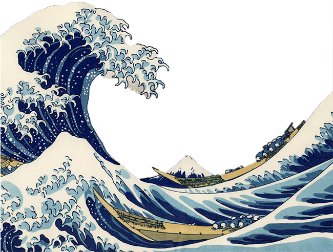 672 X 527 11 - Great Wave Off Kanagawa Png (672x527), Png Download