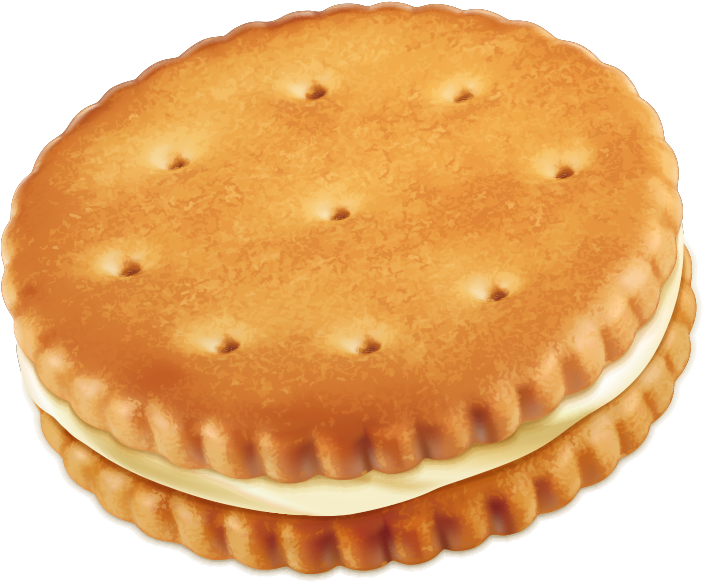 Ritz Crackers Cookie Clip Art Yellow Sandwich - Sandwich Biscuits Vector (1500x1500), Png Download