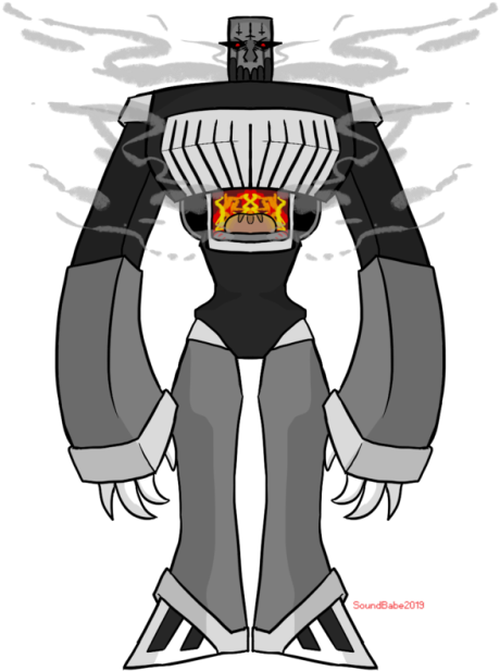 I Redrew The Furnace Golem That I Did As A Sketch, (500x691), Png Download