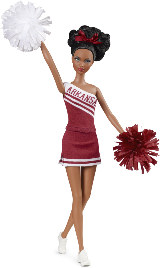 Louisiana Cheer - Arkansas Barbie (640x950), Png Download