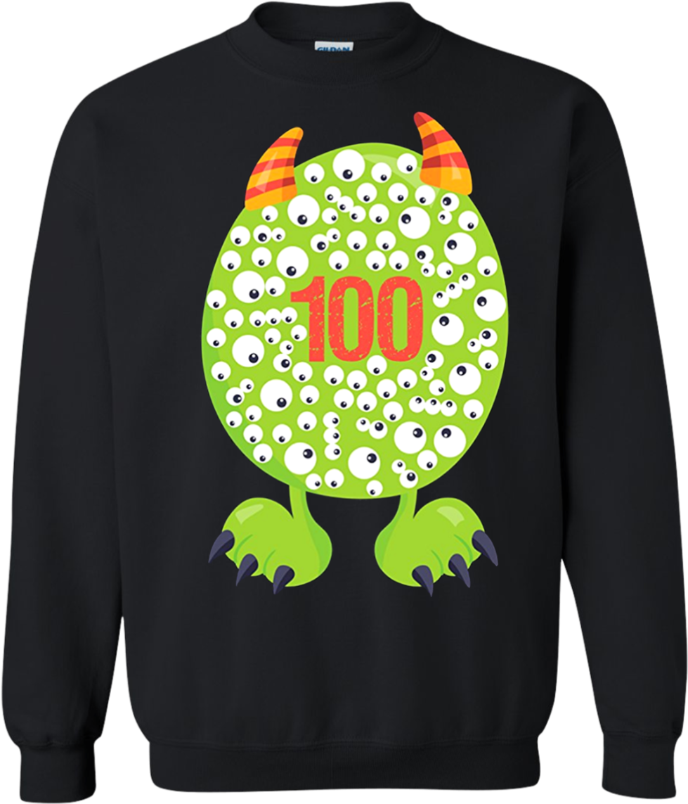 100th Day Of School T Shirt Monster Happy 100 Days - Boys 100 Days Shirt (1155x1155), Png Download