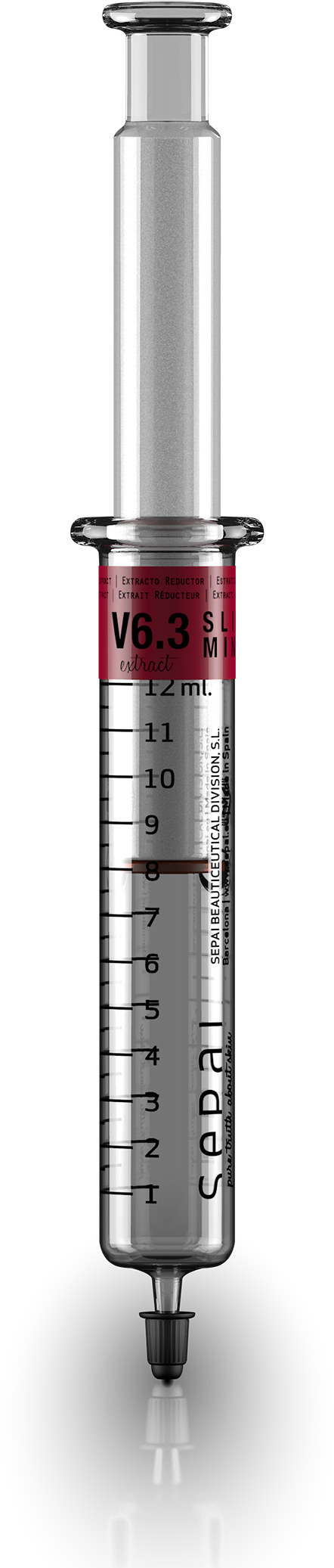 3 Slimming Body Extract 8 Ml - Syringe (1400x2349), Png Download