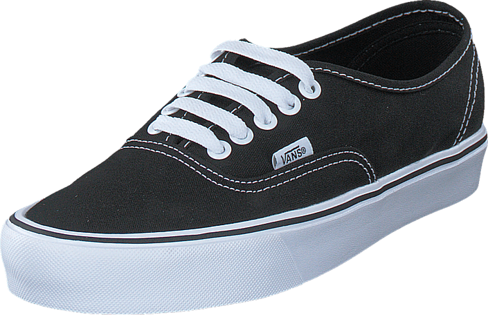 Ua Authentic Lite Black/white - Skate Shoe (705x456), Png Download