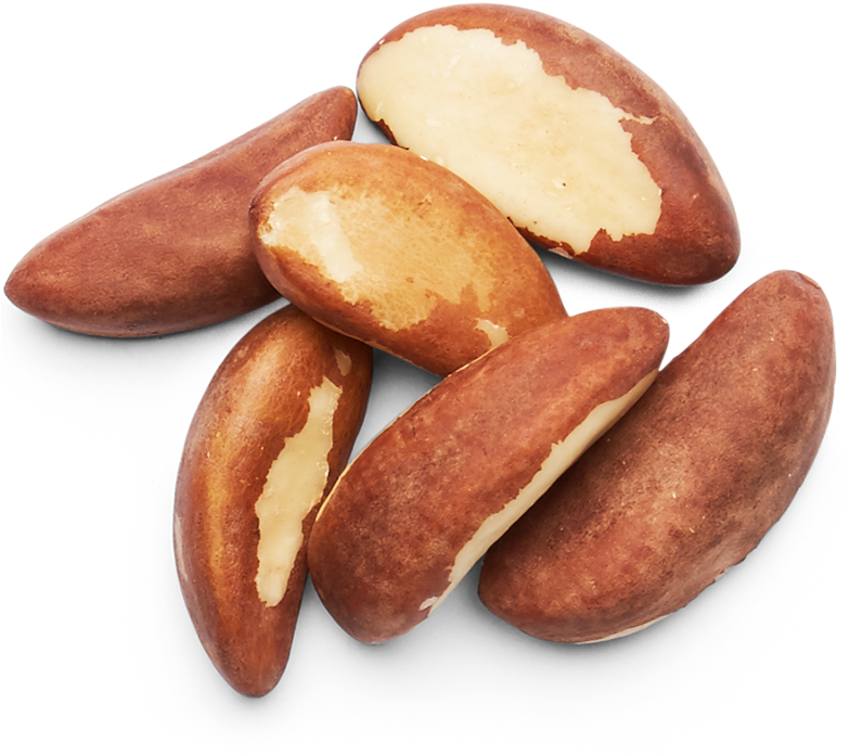 Brazil Nuts Images - 1 Brazil Nut Top View (783x736), Png Download