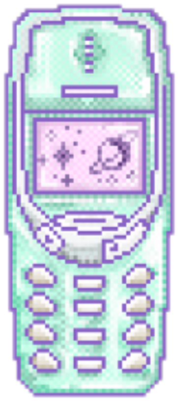 #cute #kawaii #pixel #pastel - Pixel Phone Kawaii (1024x1206), Png Download