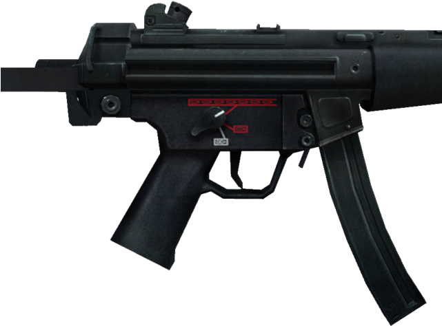 Assault Riffle Clipart Tommy Gun - رشاش ام بي فايف (640x480), Png Download