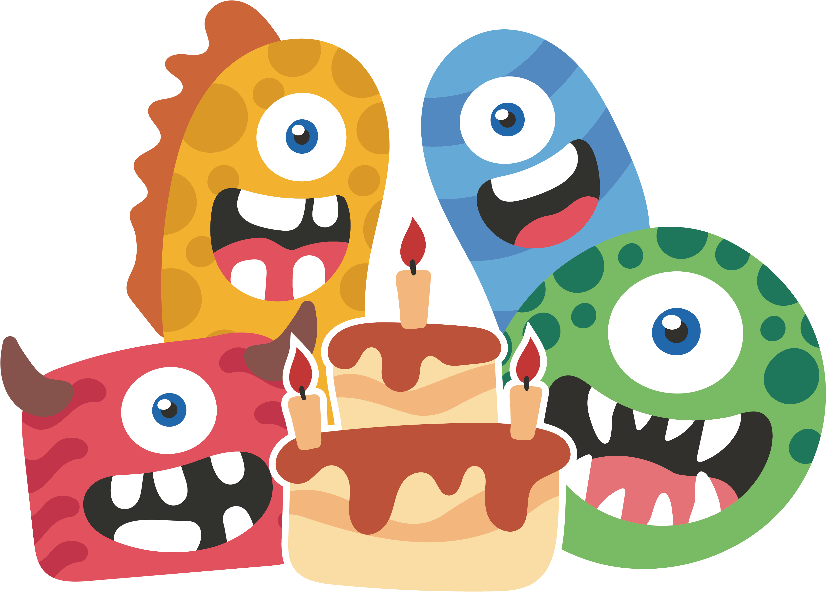 Download Birthday Party Cartoon - Cute Monster Birthday Png PNG Image with  No Background 