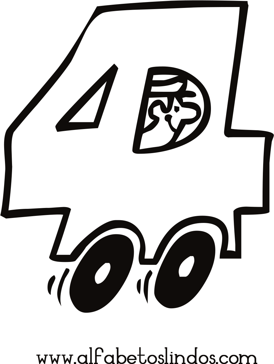 Carros Letras Em Png, Trânsito Alfabeto, Numerais Carros (1131x1600), Png Download