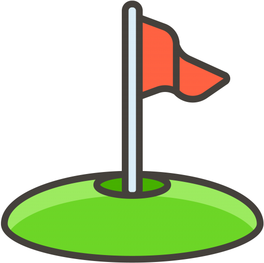 Flag In Hole Icon (866x650), Png Download