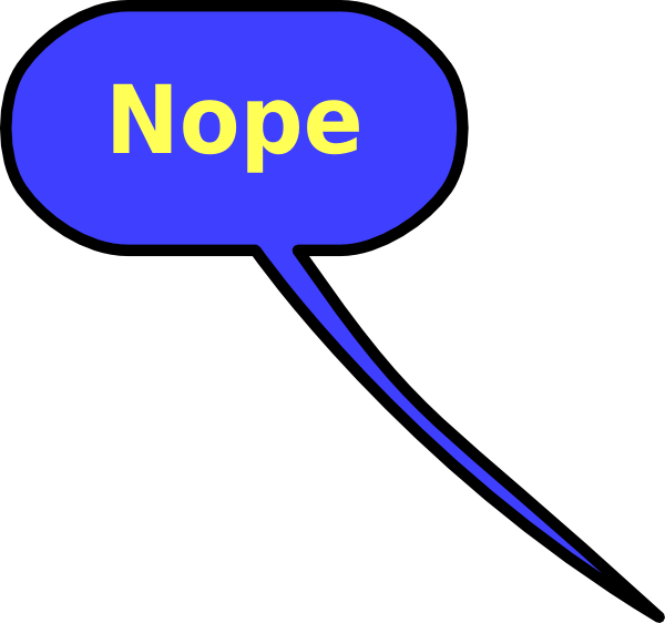 Small - Nope Clipart (600x562), Png Download