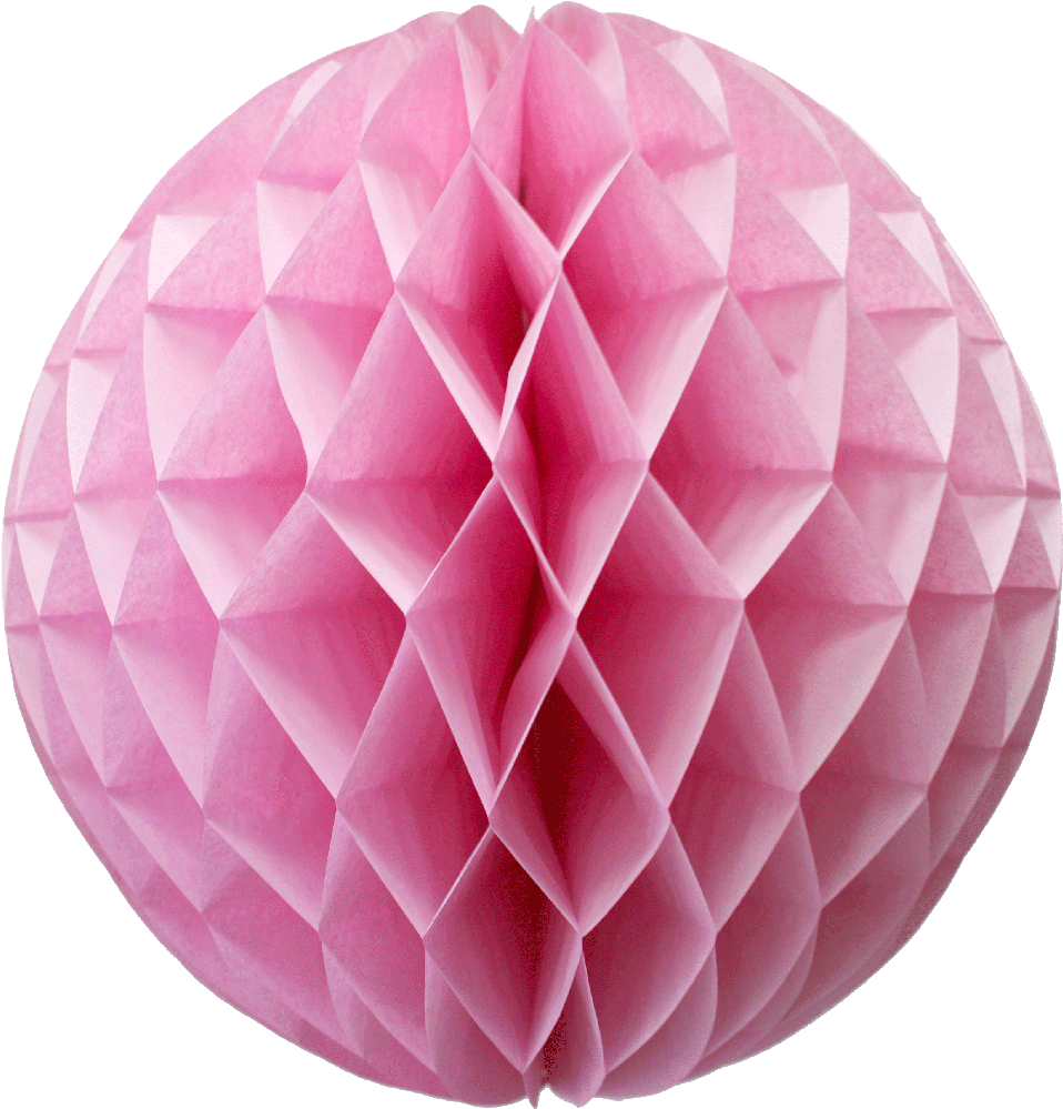 16 Inch Pink Honeycomb Lanterns - Sphere (1037x1037), Png Download