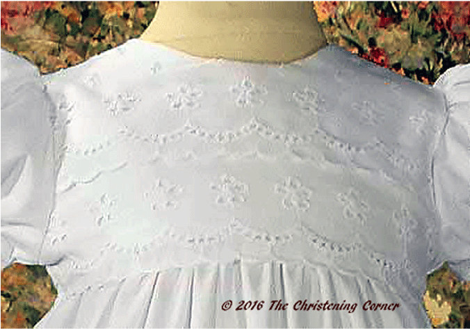 Cotton Eyelet Christening Dress With Lace Border - Ruffle (675x900), Png Download