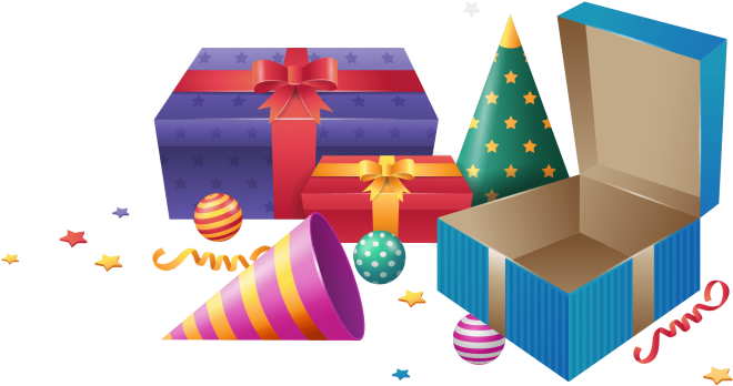 Gifts Png Image - Happy Birthday Png Ballon (715x715), Png Download