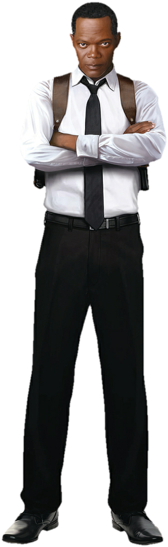 Nick Fury Captain Marvel For Kids - Nick Fury Captain Marvel Png (691x1157), Png Download