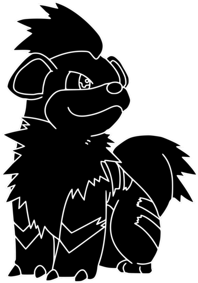 Pokemon - Growlithe - Illustration (580x745), Png Download