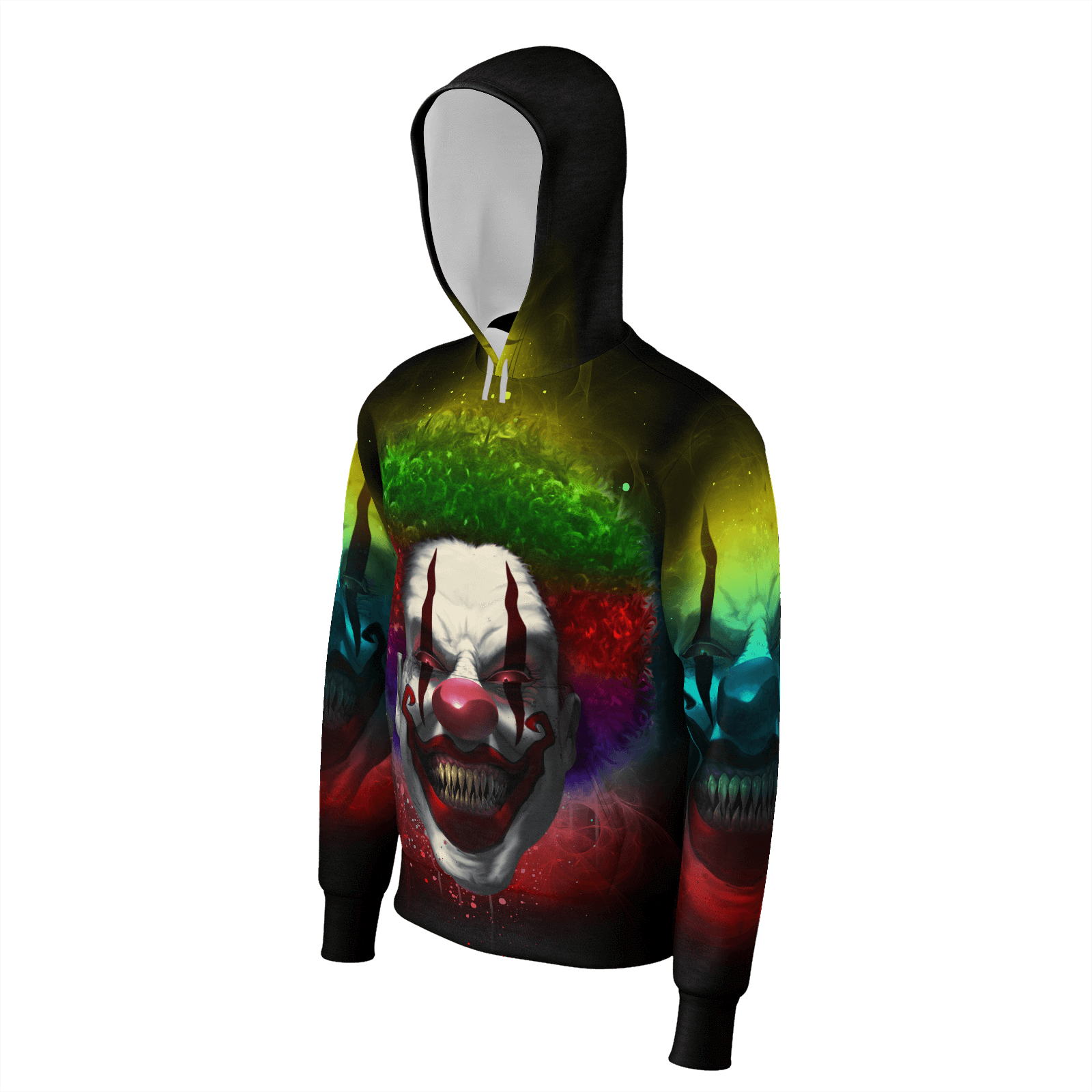 Crazy Clown Eyes Hoodie - Sweatshirt (1600x1600), Png Download