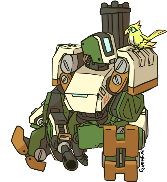 247kib, 600x694, 1505482179049 - Overwatch Bastion Fanart Png (600x694), Png Download
