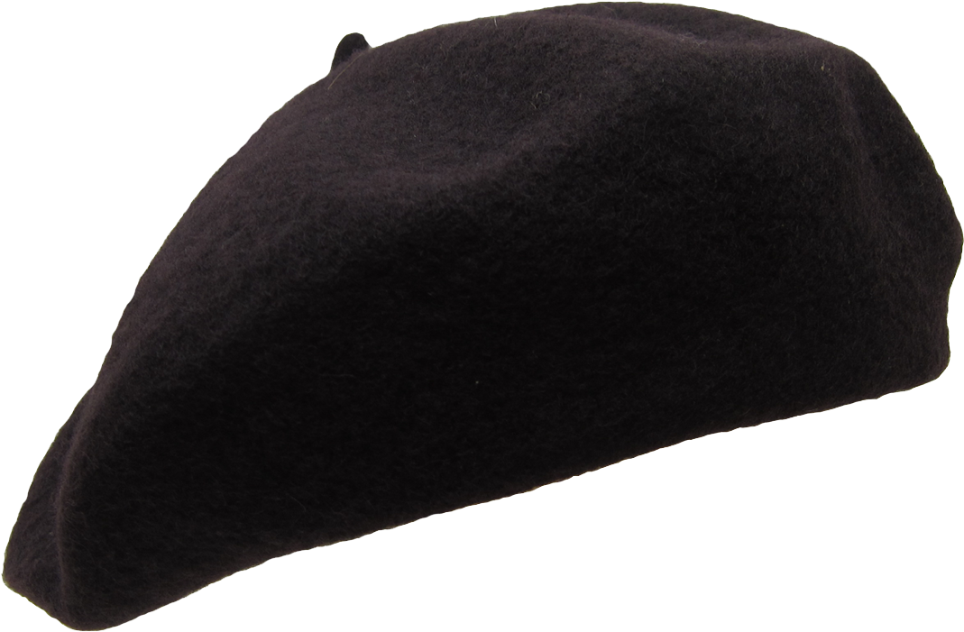 Wool French Beret - Beret Noir (1200x1200), Png Download