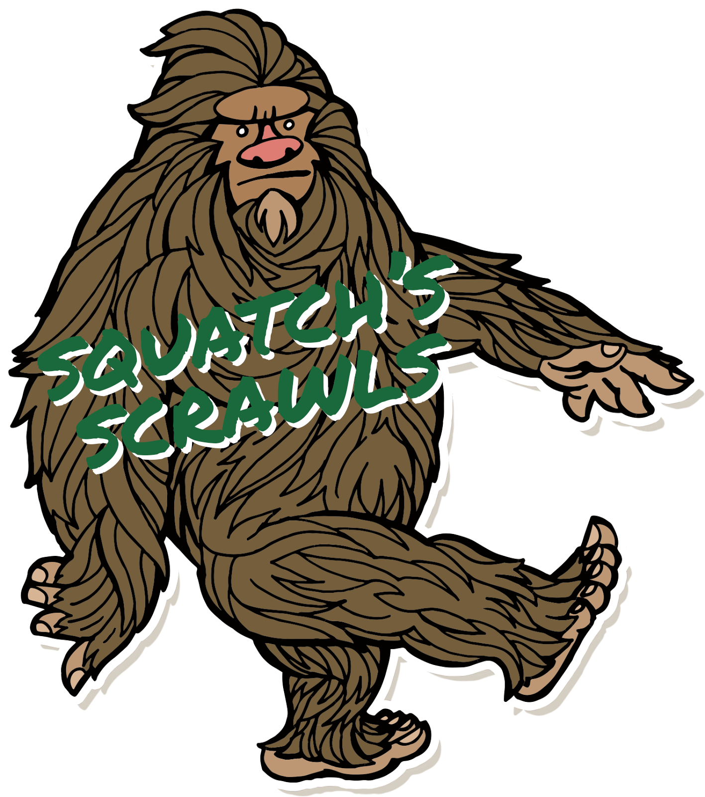 Squatch's Scrawls - Sasquatch Png (1417x1600), Png Download