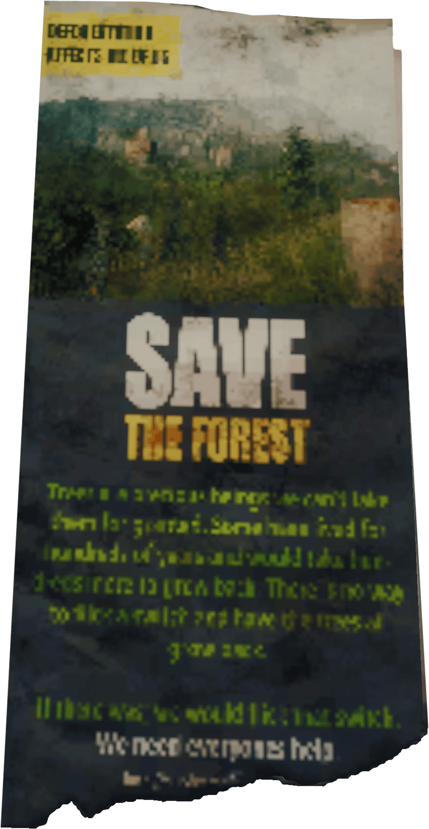 Save The Forest Leaflet - Tree (870x1679), Png Download