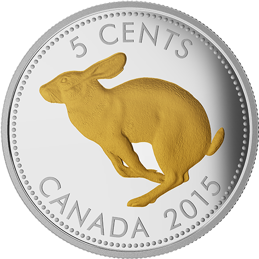 135341 Rev-570 - 5 Cents Coin Canada (570x570), Png Download
