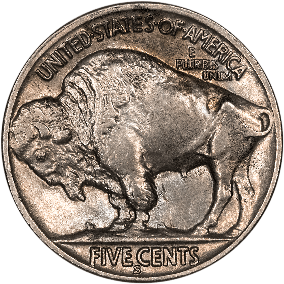 1930 Buffalo Nickel Error (1000x1000), Png Download