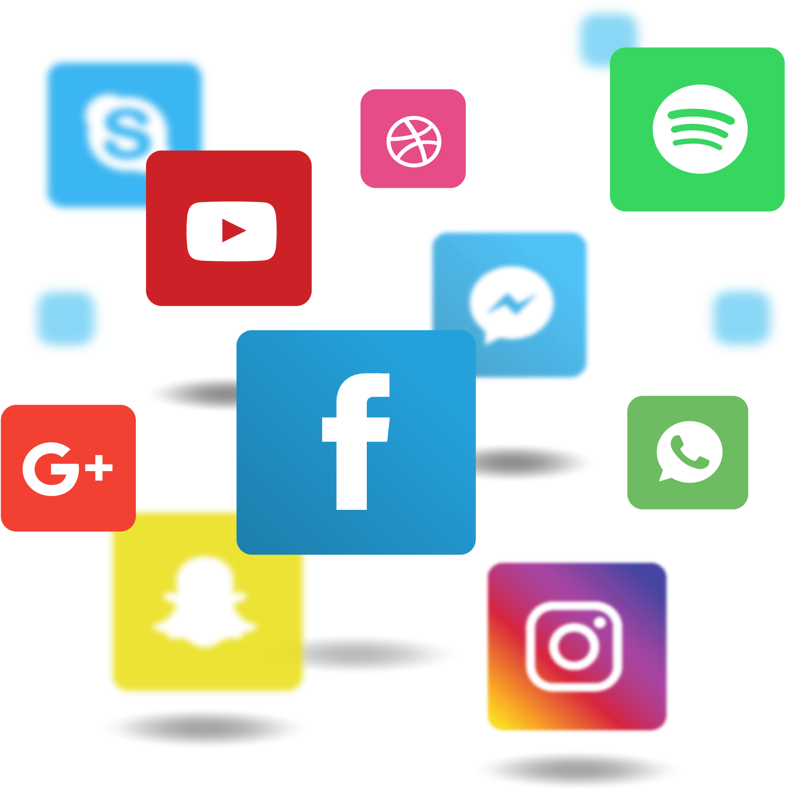 Social Media Png File - Aplicaciones De Comunicacion Social (1748x1720), Png Download