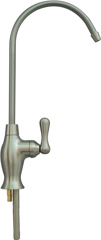 Curved Faucet Brushed Nickel ¼" - Tap (800x800), Png Download