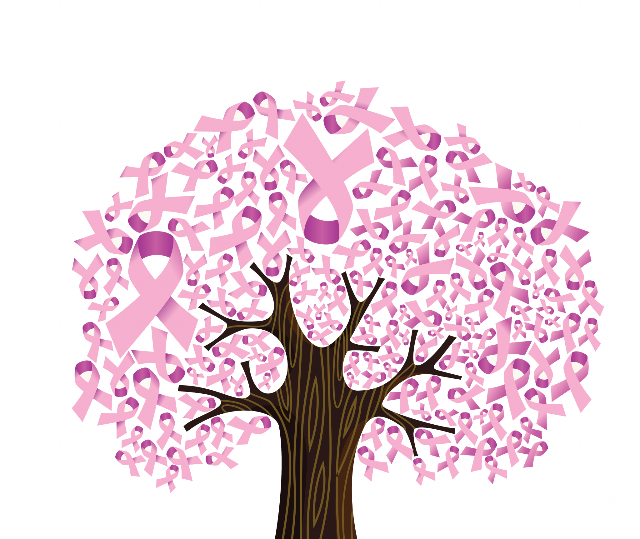 Breast Cancer Png - Breast Cancer Awareness Tree (2048x1725), Png Download