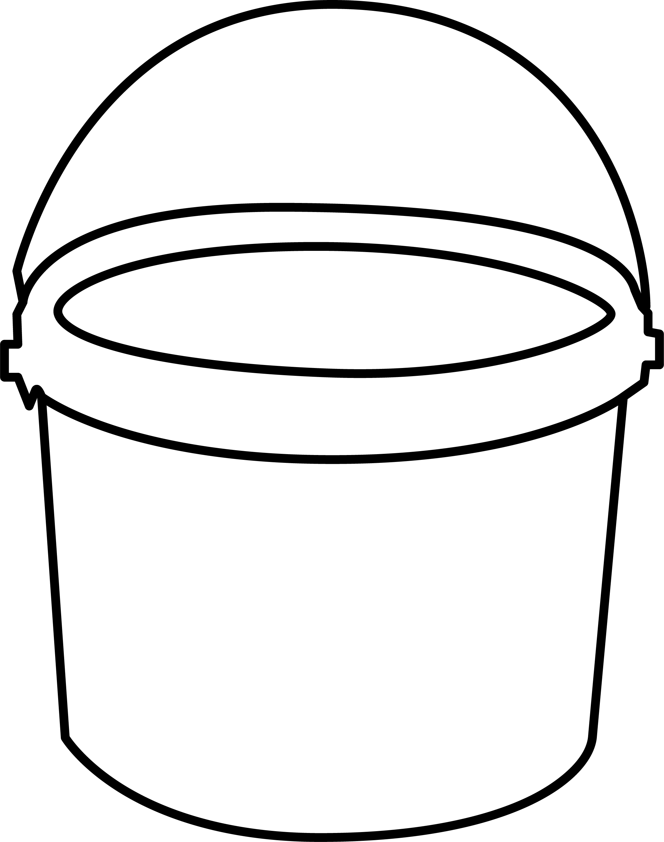 Mainpicture - Glass Pot Clipart Black And White (2205x2796), Png Download