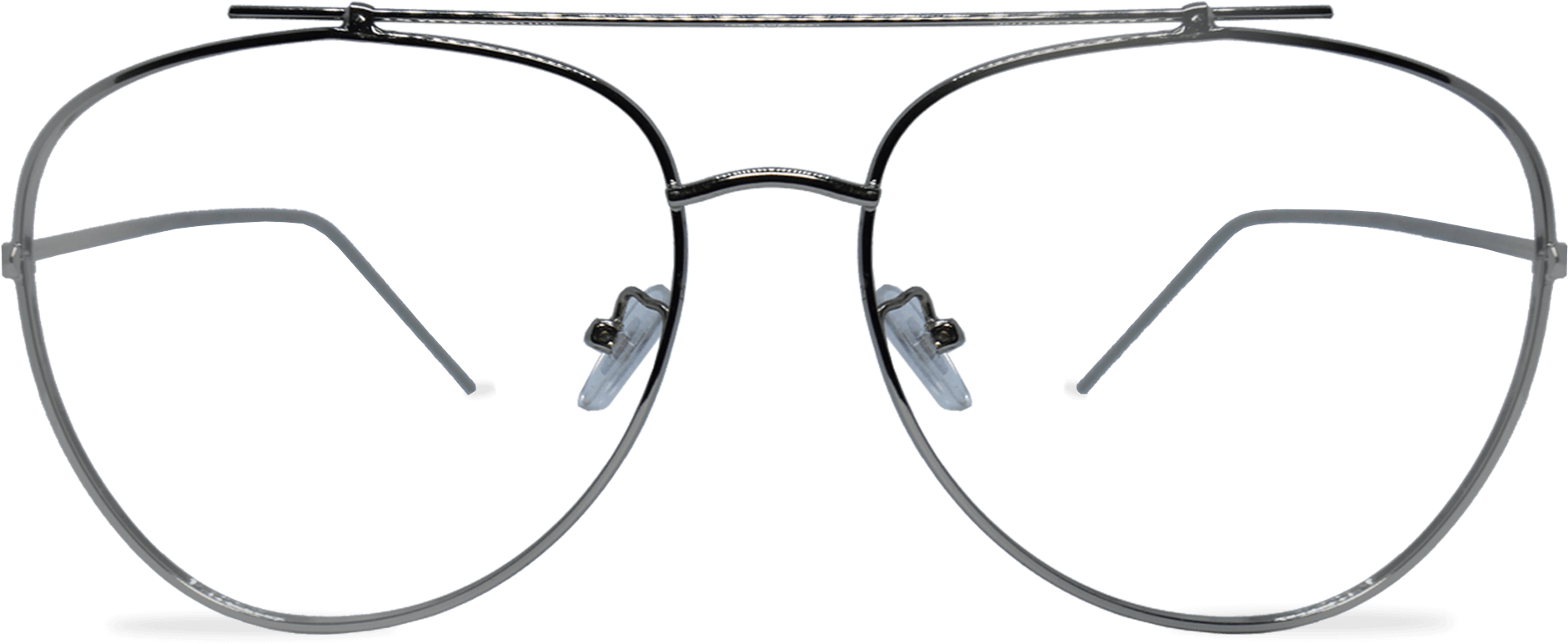 Aviator Silver - Medida Lentes Para Hombre (2308x808), Png Download