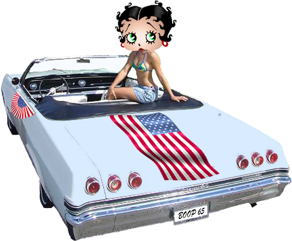 Betty Boop 1965 Chevrolet Impala Photo - Betty Boop (634x535), Png Download