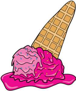 Dropped Ice Cream Clipart (674x518), Png Download
