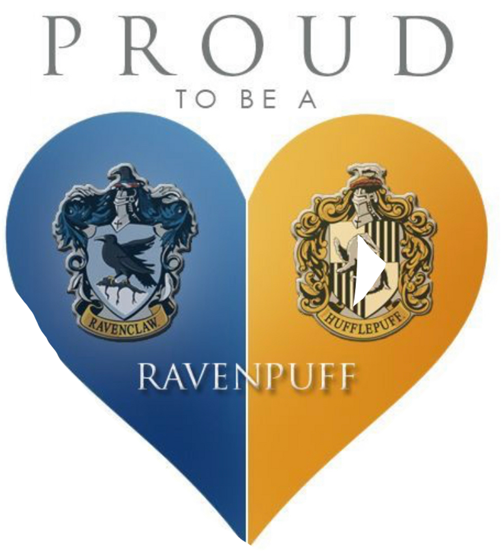 Harrypotter House Ravenclaw Hufflepuff Ravenpuff Proud - Ravenclaw And Hufflepuff (1024x1124), Png Download
