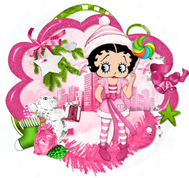 Betty Boop Pictures, Summer Wreath, Christmas 2016, - Betty Boop (652x616), Png Download