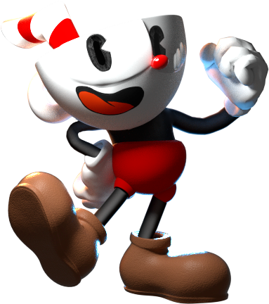 Cuphead Render I Didn't Struggle As Much To Make This - Cuphead 3d Model Png (960x540), Png Download