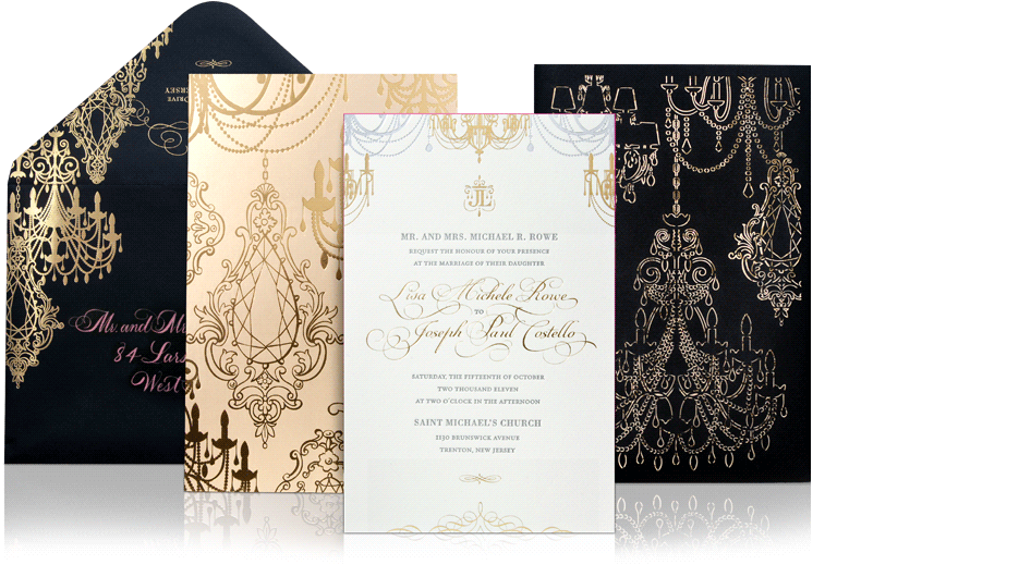 Laser Cut Chandelier Wedding Invitation Suite - Luxury Wedding Invitation Suite (934x585), Png Download