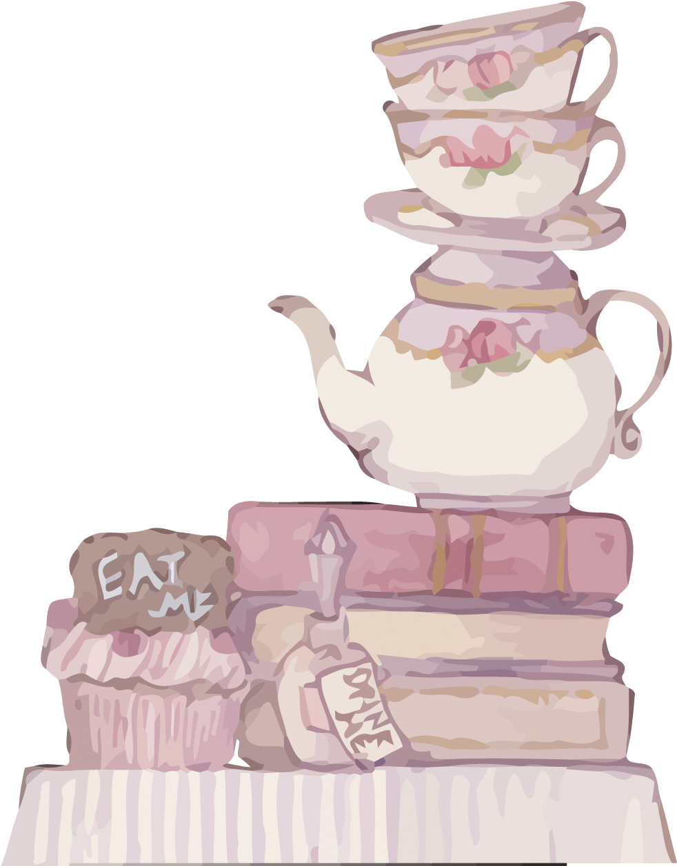 Watercolor Hand Painted Cup - Tea Cup Watercolor Png Vector (1500x1410), Png Download